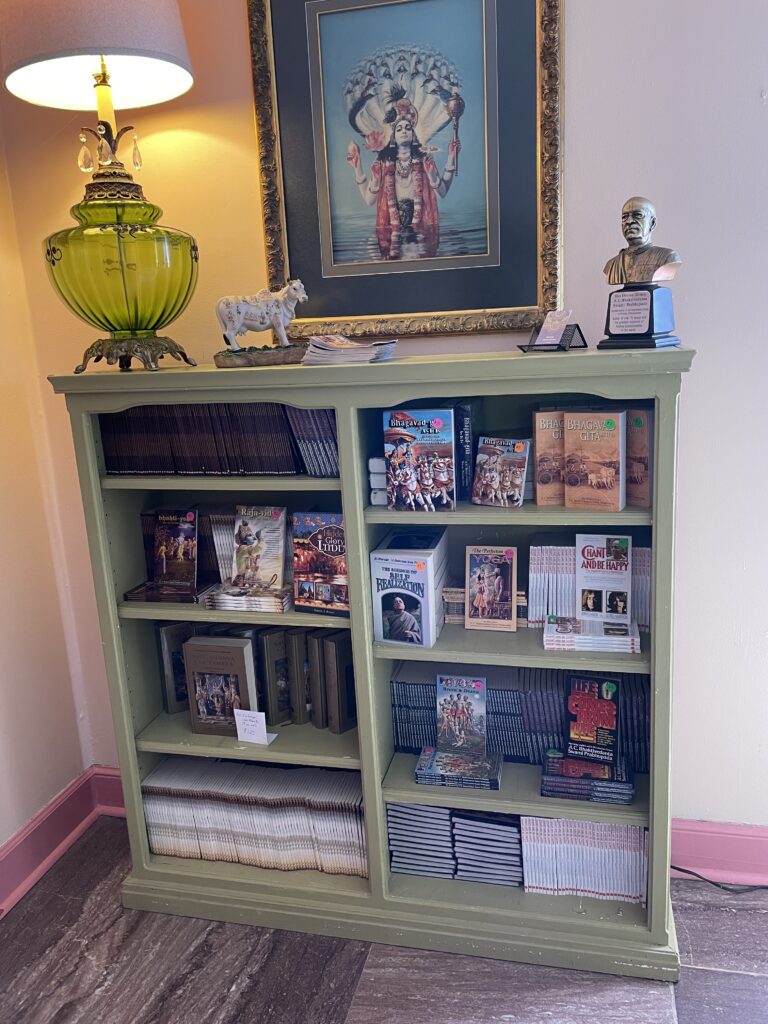 Wide view of the bookshelf.